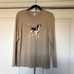 Beagle Intarsia Knit Sweater